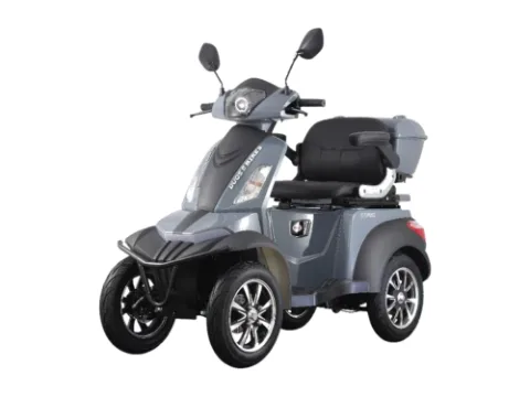 Scooter Elétrica E-CROSS Duos Mobile na cor prata — Resplen Motors