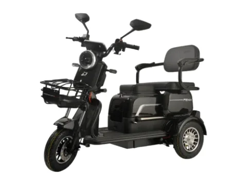 Triciclo Elétrico Fênix Duos Mobile na cor preta — Resplen Motors