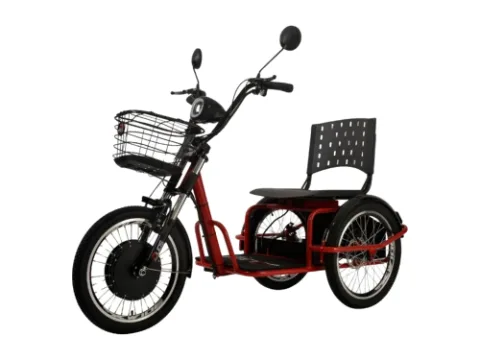Triciclo Elétrico FOX Duos Mobile na cor vermelha — Resplen Motors